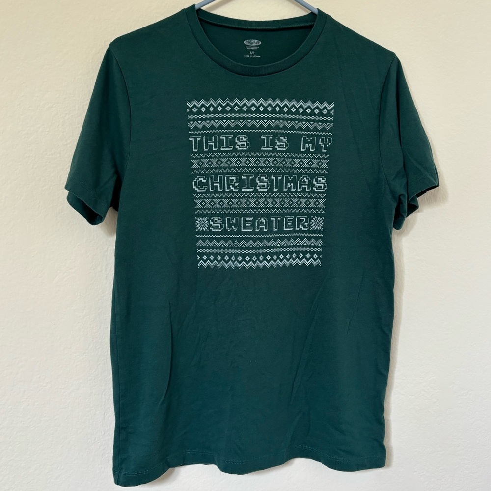 Ironic Christmas Sweater Graphic Tee